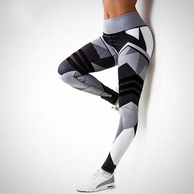 Digital Print Ice and Snow Fitness Sexy Leggings