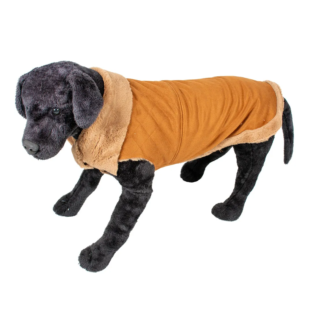 DOG JACKET STYLISH QUILT BEIGE