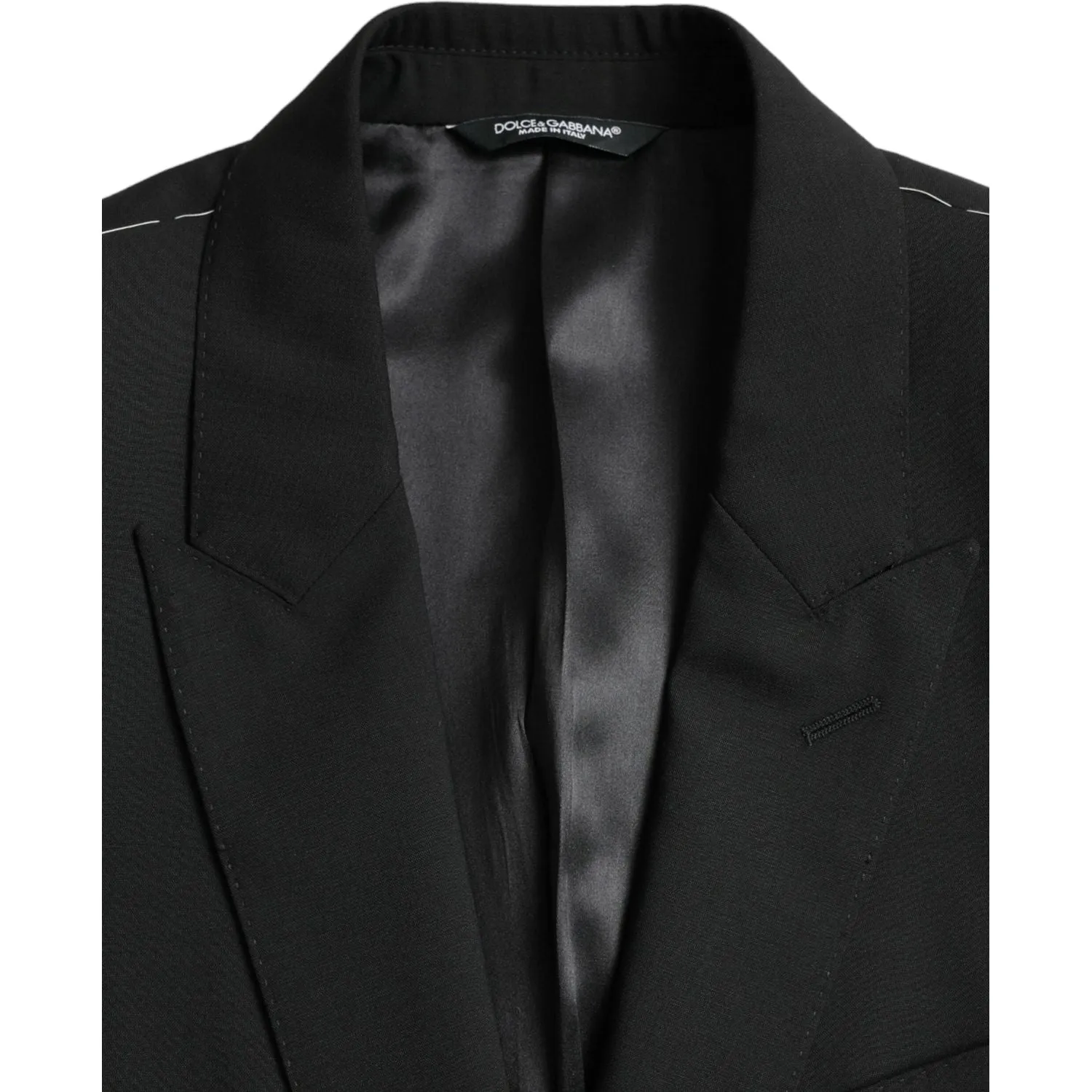 Dolce & Gabbana Black Wool MARTINI Formal 2 Piece Suit