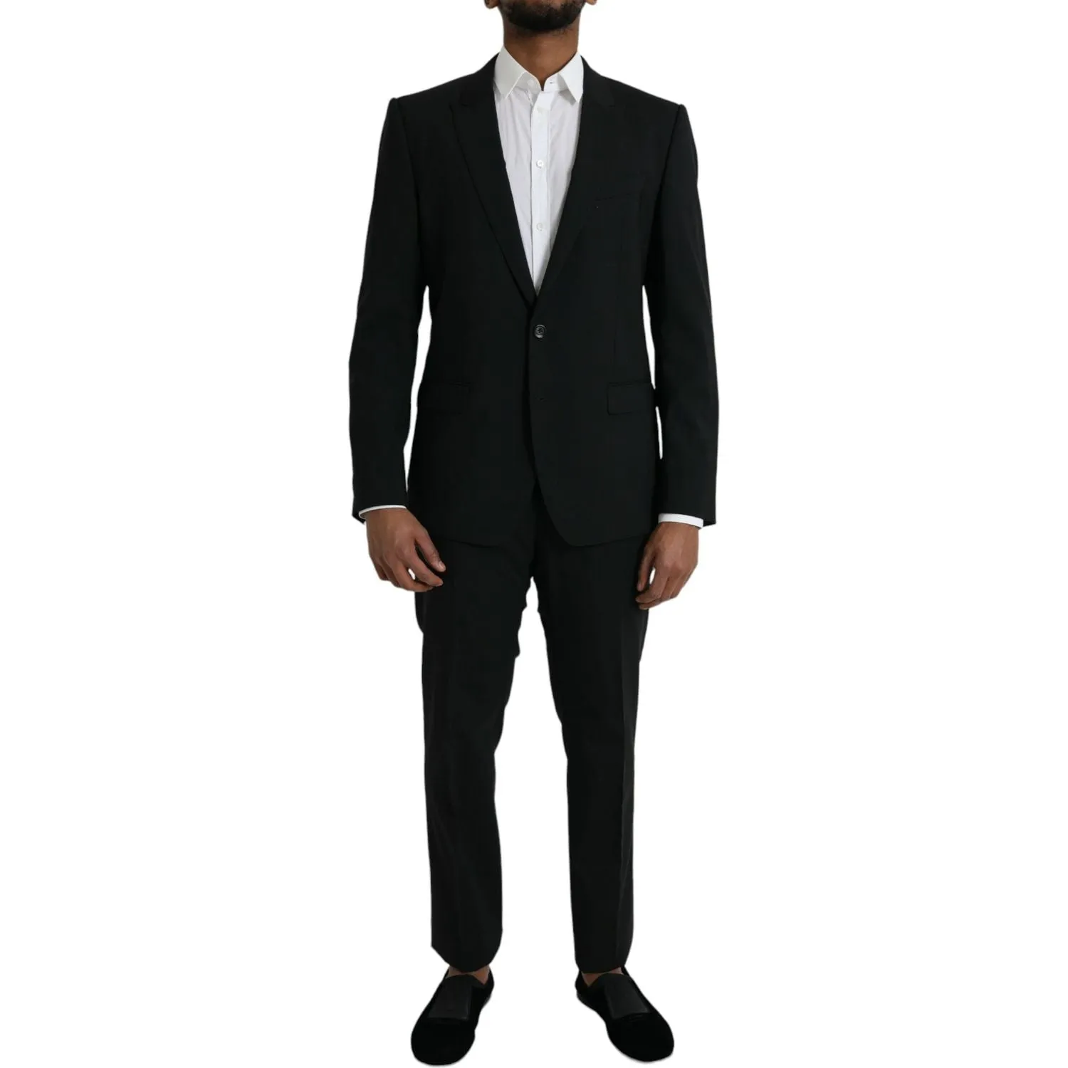 Dolce & Gabbana Black Wool MARTINI Formal 2 Piece Suit