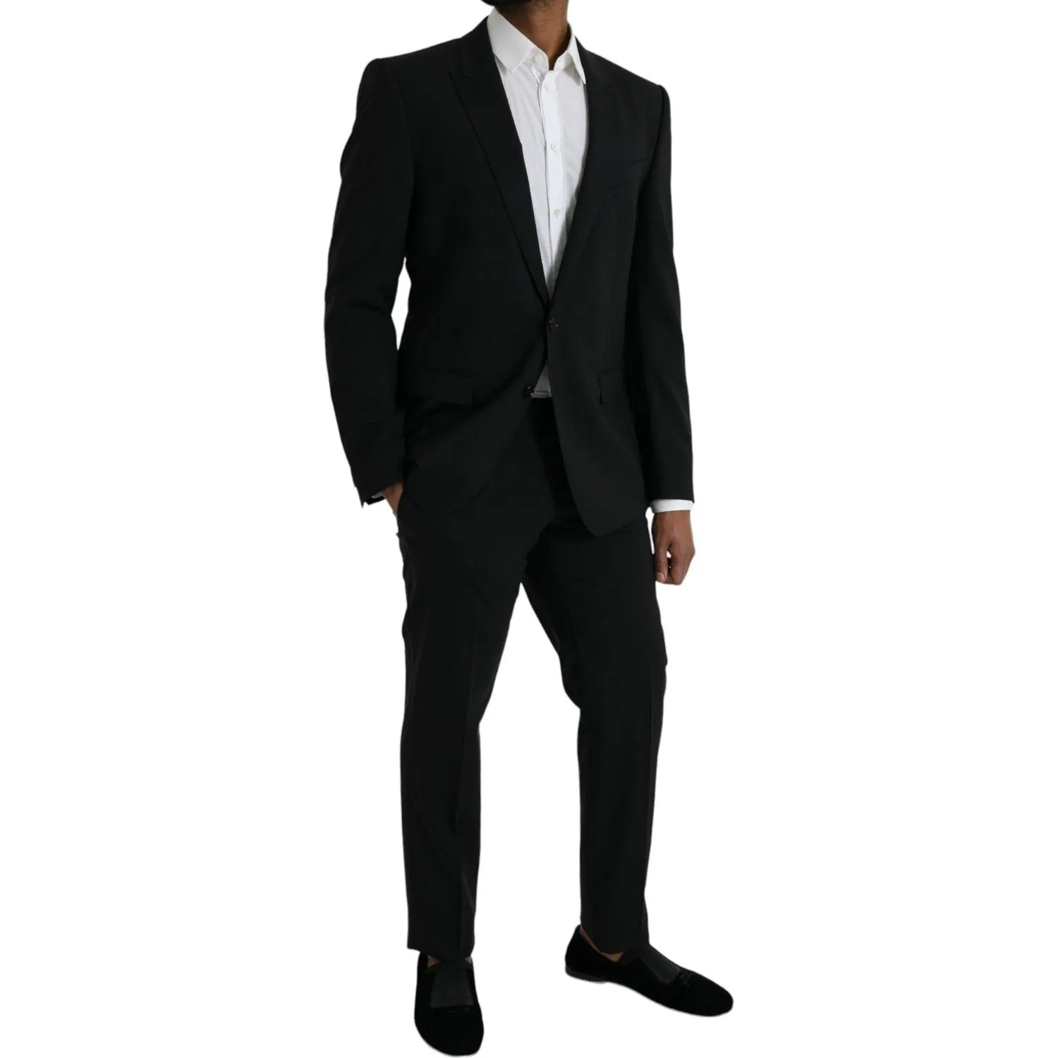 Dolce & Gabbana Black Wool MARTINI Formal 2 Piece Suit