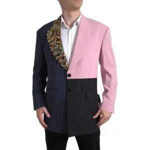 Dolce & Gabbana Multicolor Patchwork Single Breasted Blazer