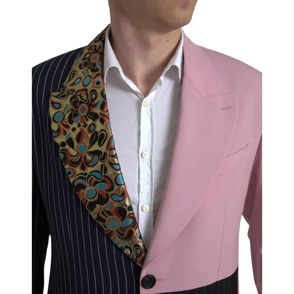 Dolce & Gabbana Multicolor Patchwork Single Breasted Blazer