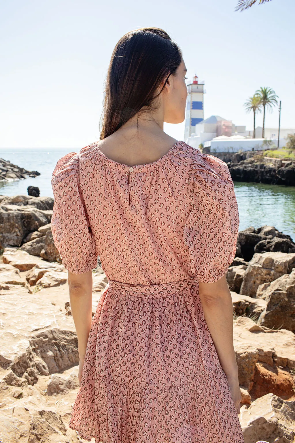 Emily Dress, Pink Lisbon Ditsy