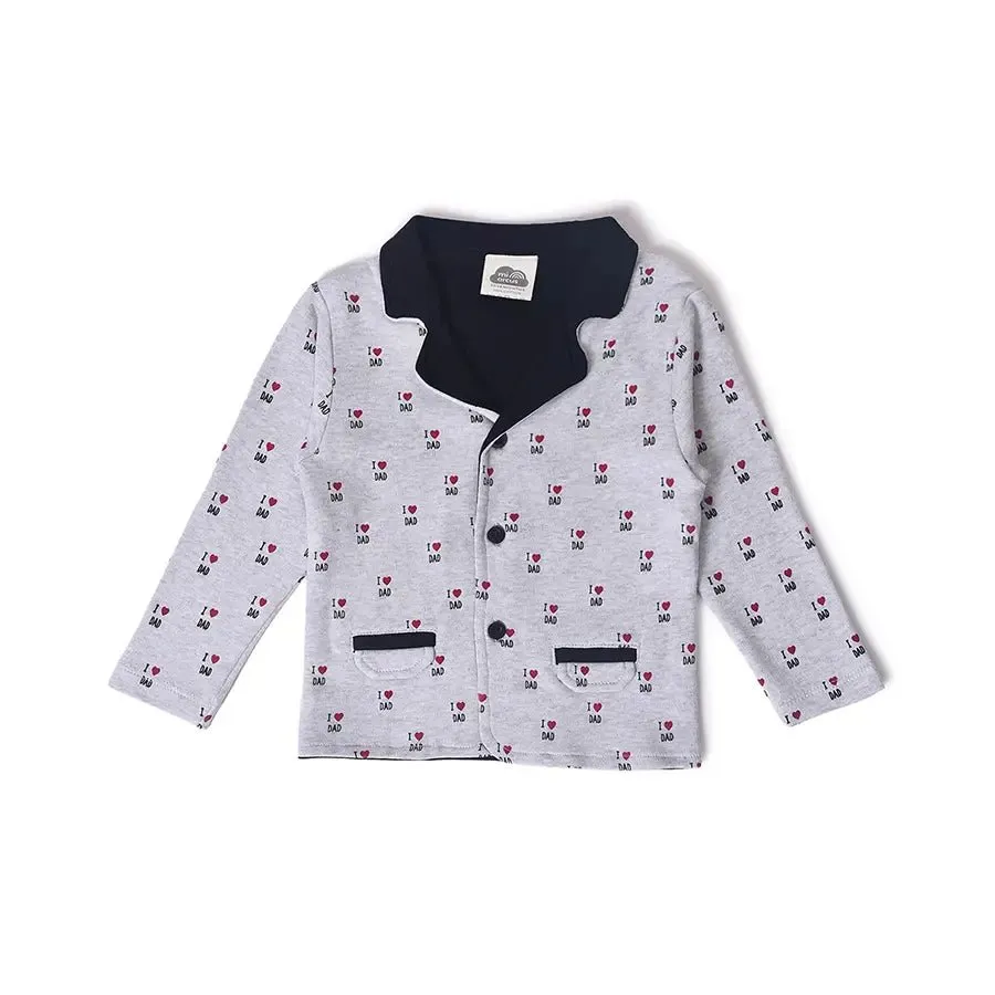 Frosty'z Boys LOVE DAD Print Blazer