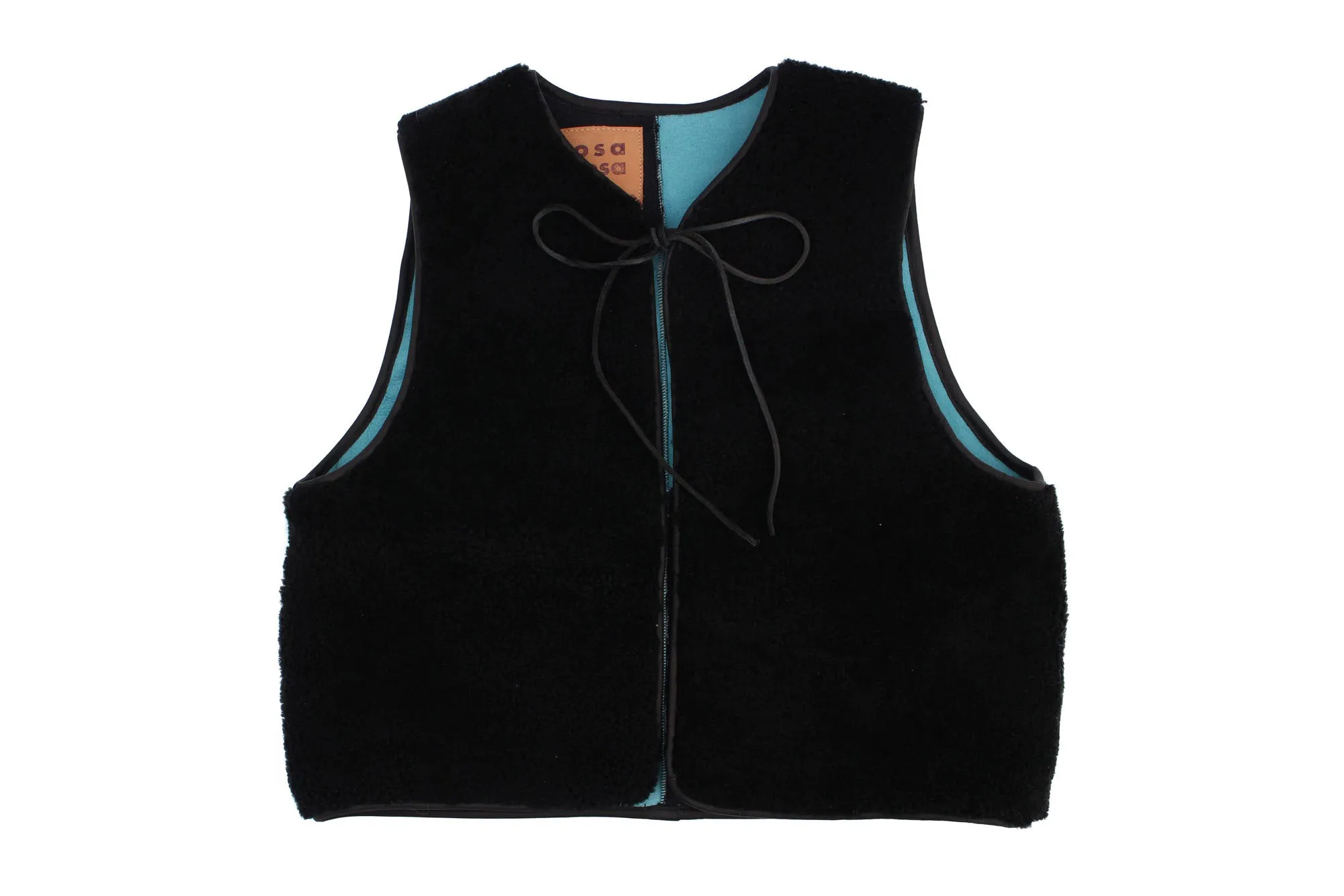 Gilet Vest PATCHWORK   Blue Dye Nero