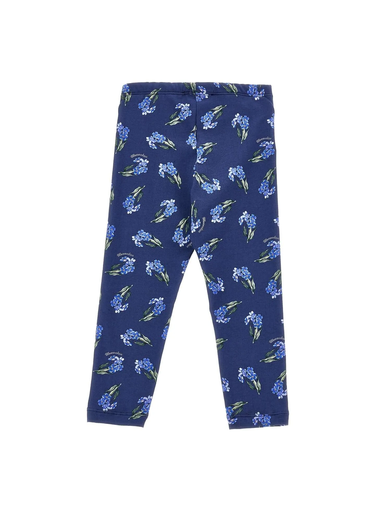 Girls Blue Floral Leggings