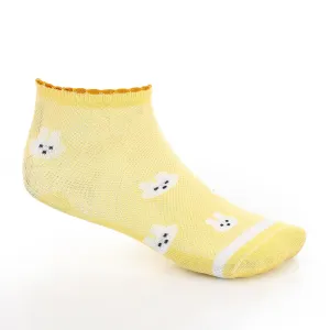 Girl's No Show Socks -Yellow