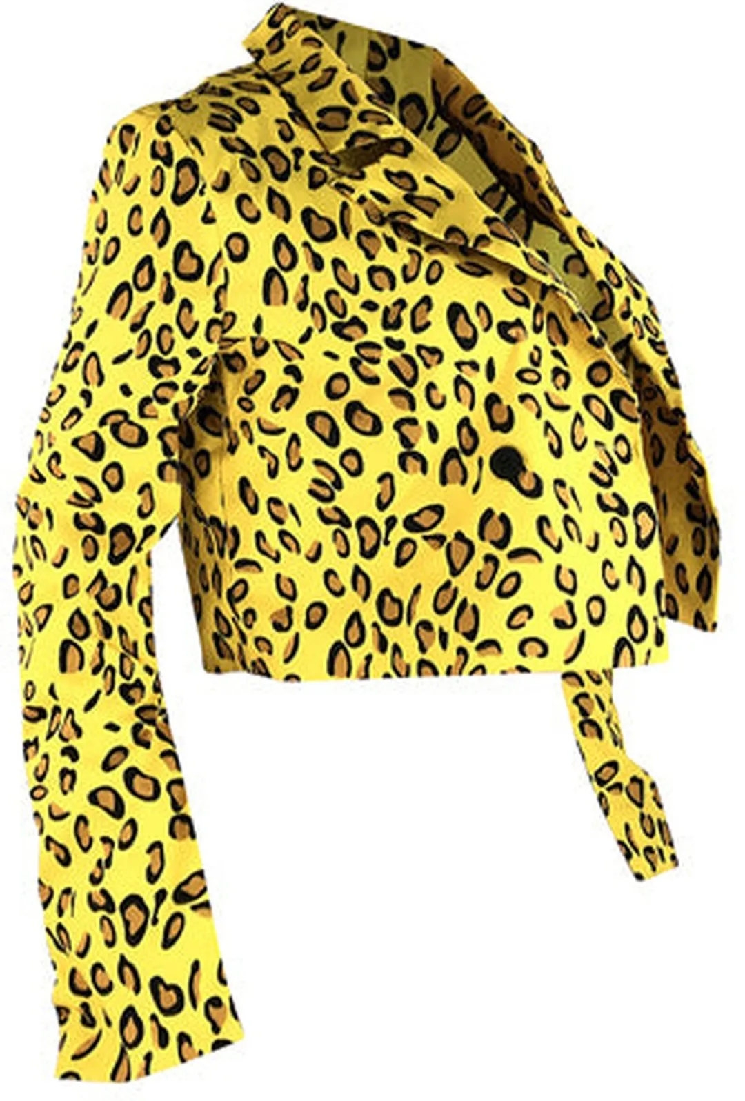 GLISEL - CROP LEOPARD JACKET