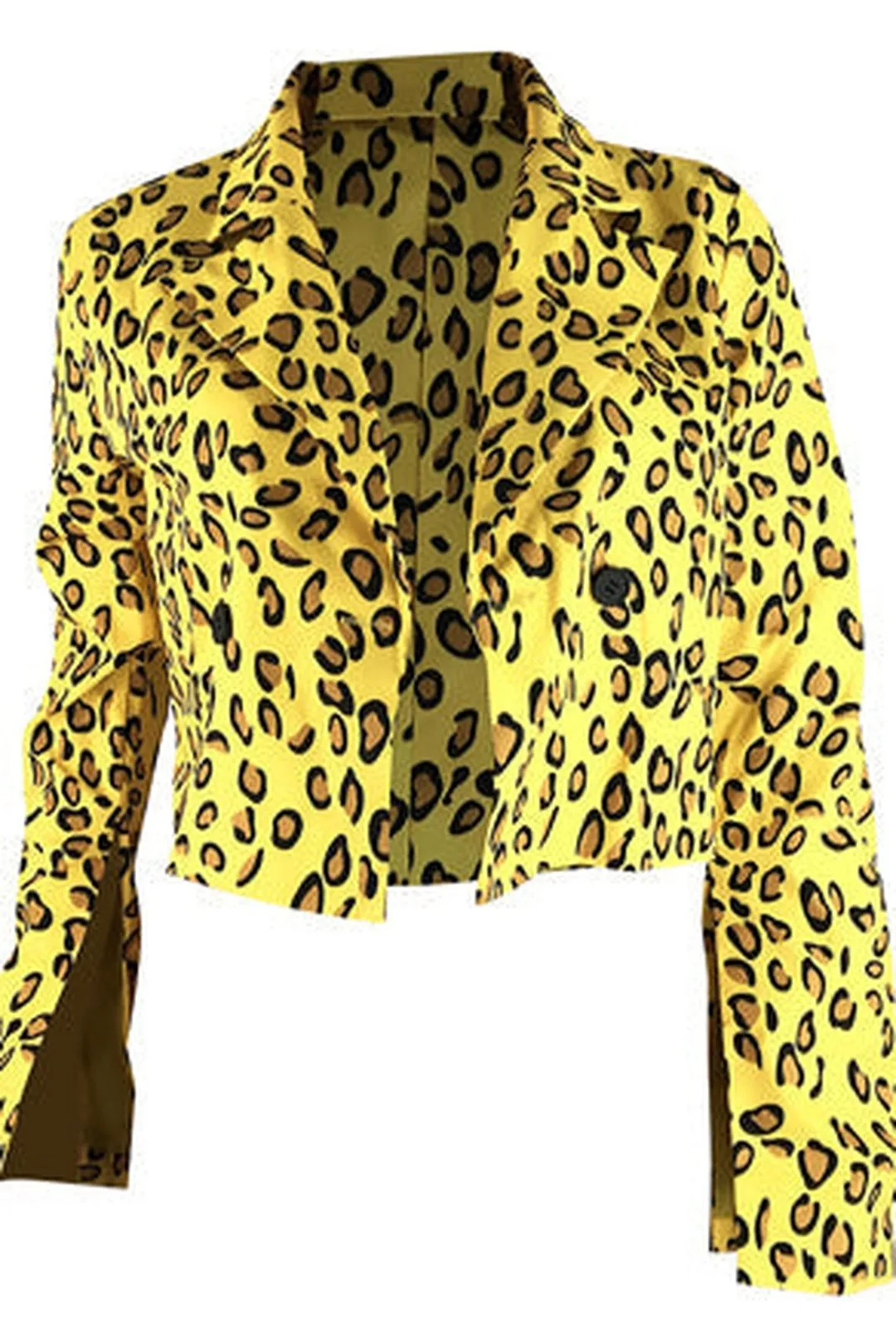 GLISEL - CROP LEOPARD JACKET