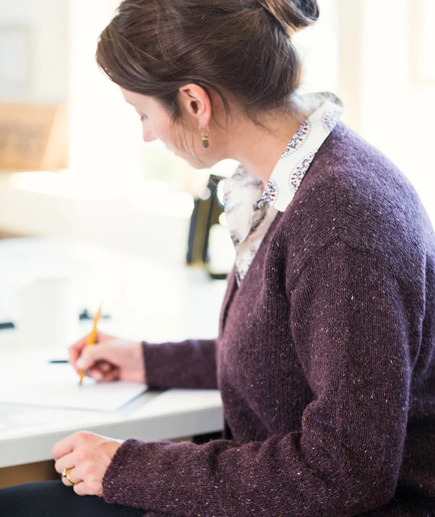 Go-To Cardigan Using Rowan Felted Tweed