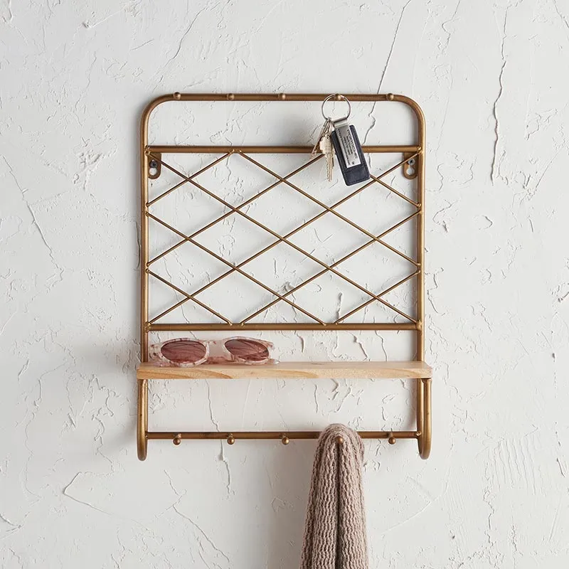 Grid Brass Shelf