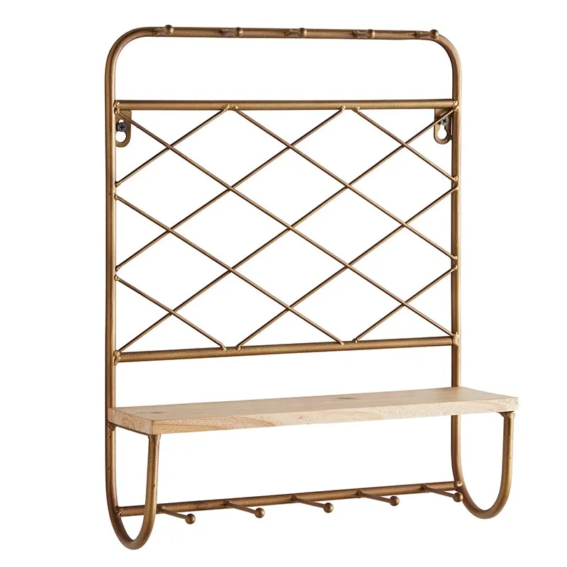 Grid Brass Shelf