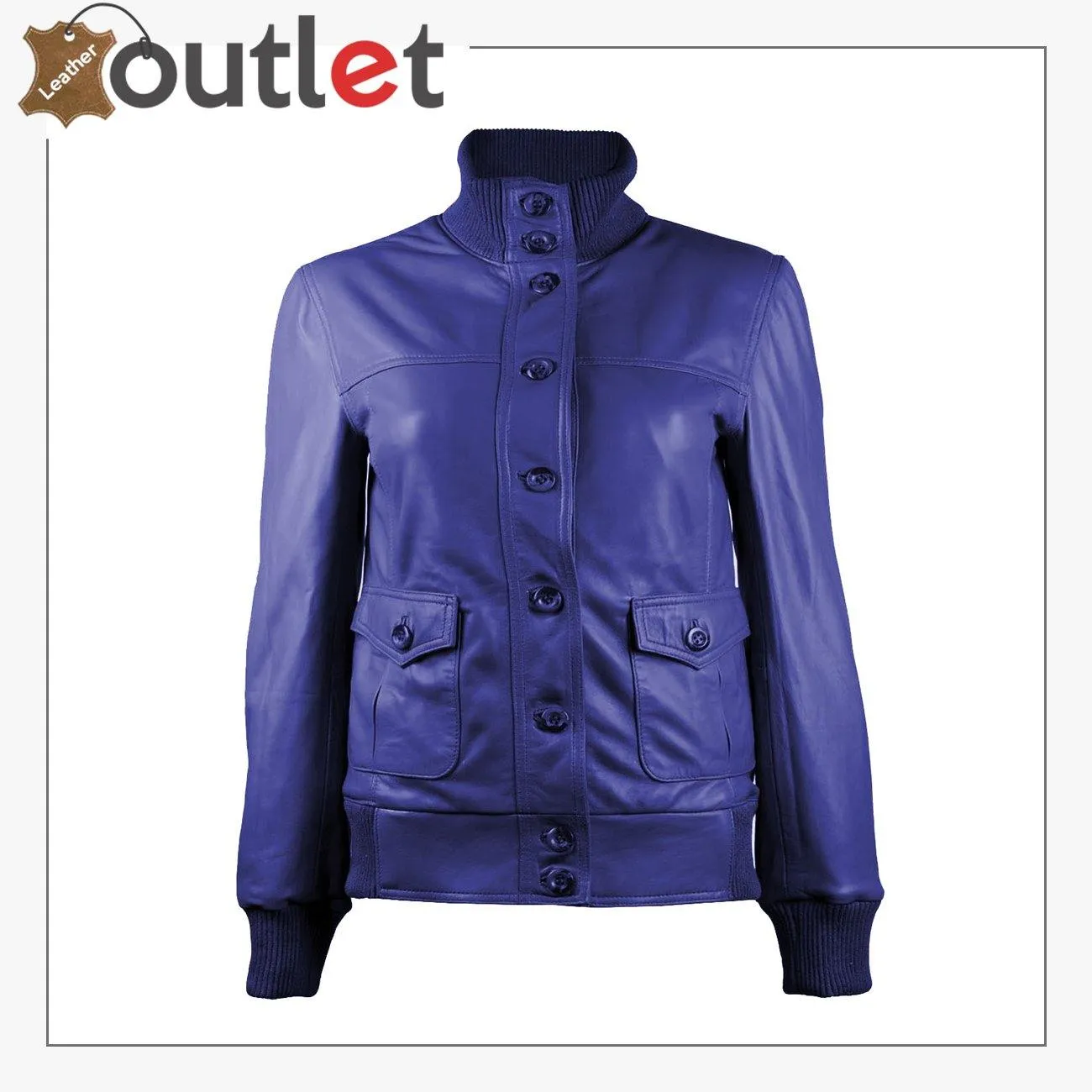 Gusty Grey Bomber Womens Leather Jacket