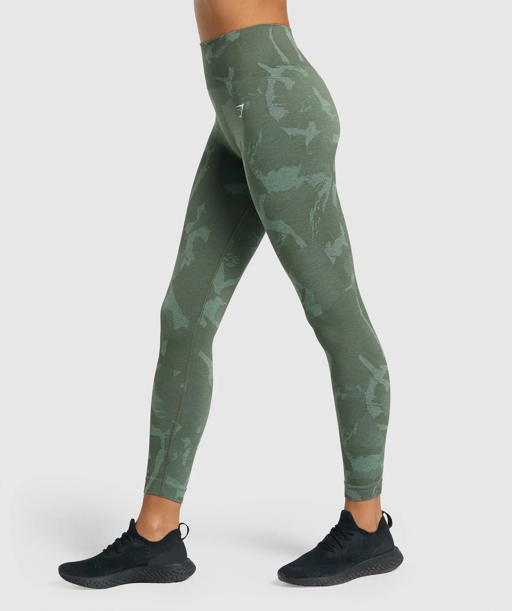 Gymshark Adapt Camo Seamless Leggings - Savanna | Green