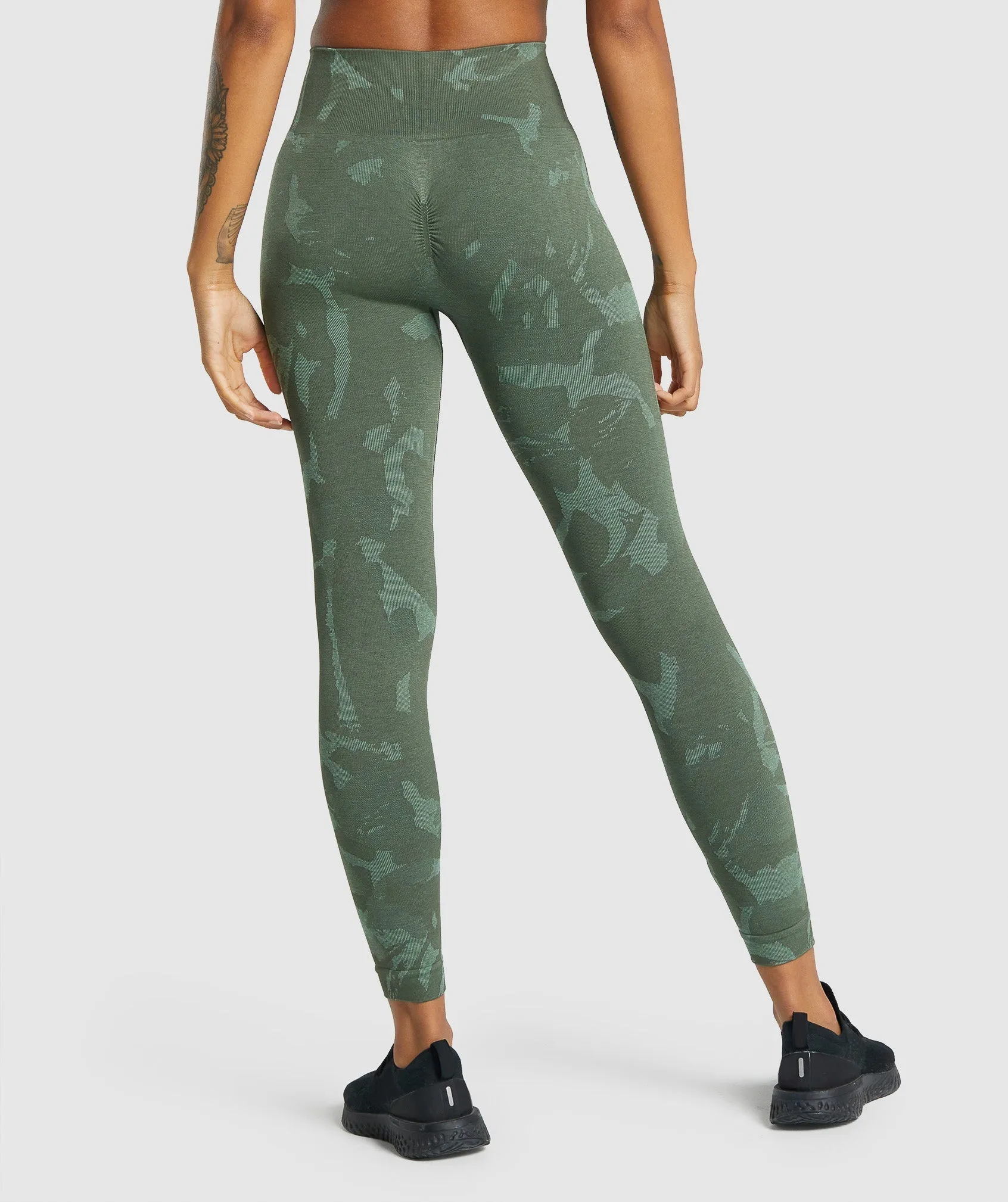 Gymshark Adapt Camo Seamless Leggings - Savanna | Green