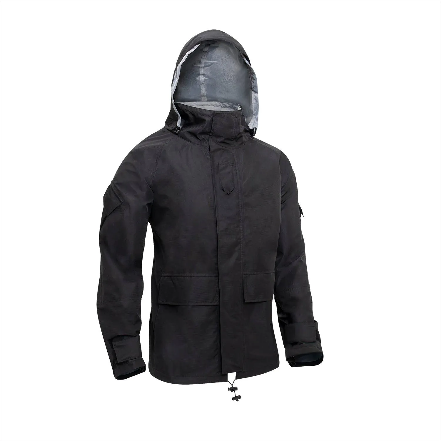 Hard Shell Waterproof Jacket - Black