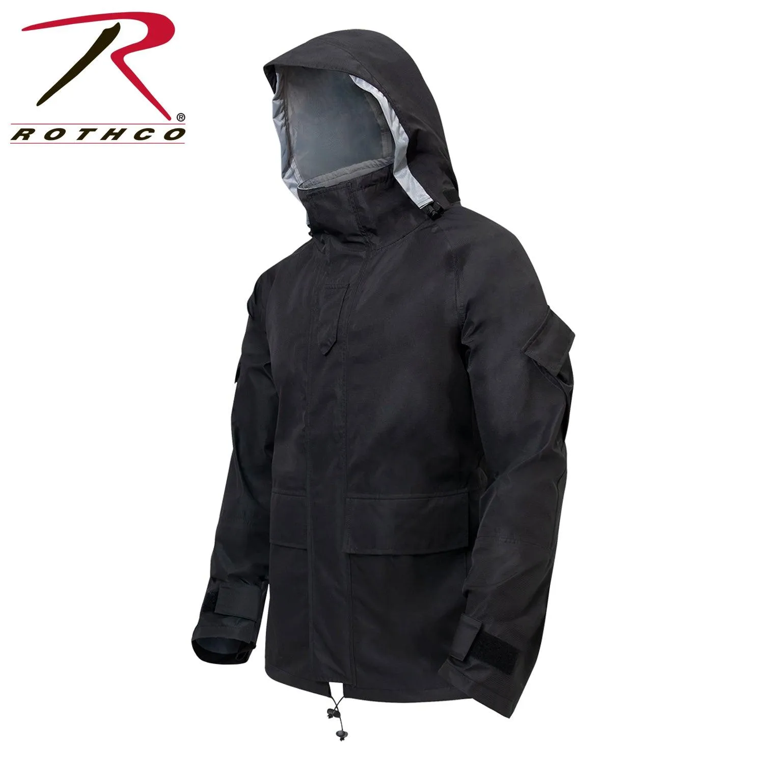 Hard Shell Waterproof Jacket - Black