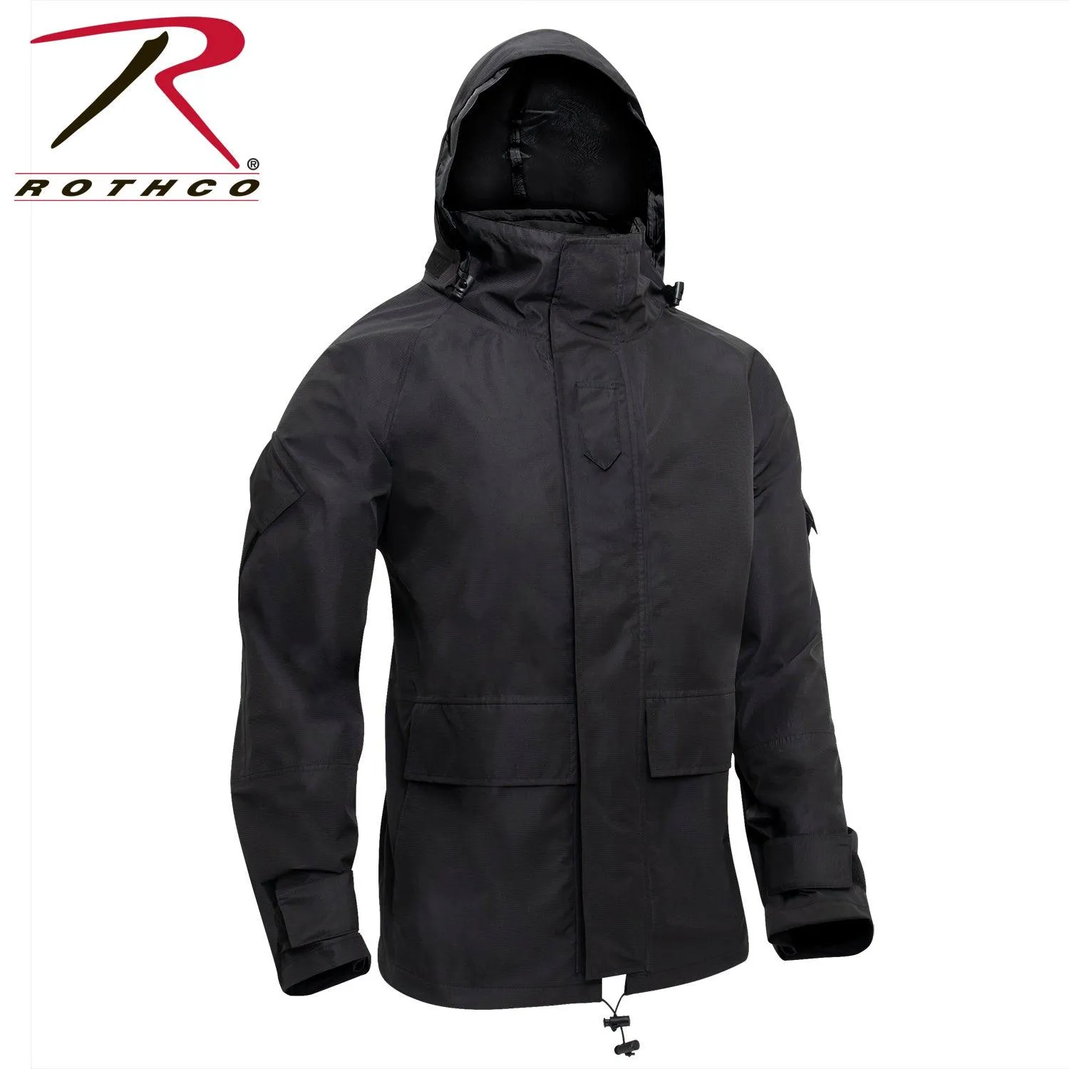 Hard Shell Waterproof Jacket - Black