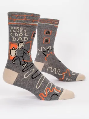 Here Comes Cool Dad Men's-Crew Socks