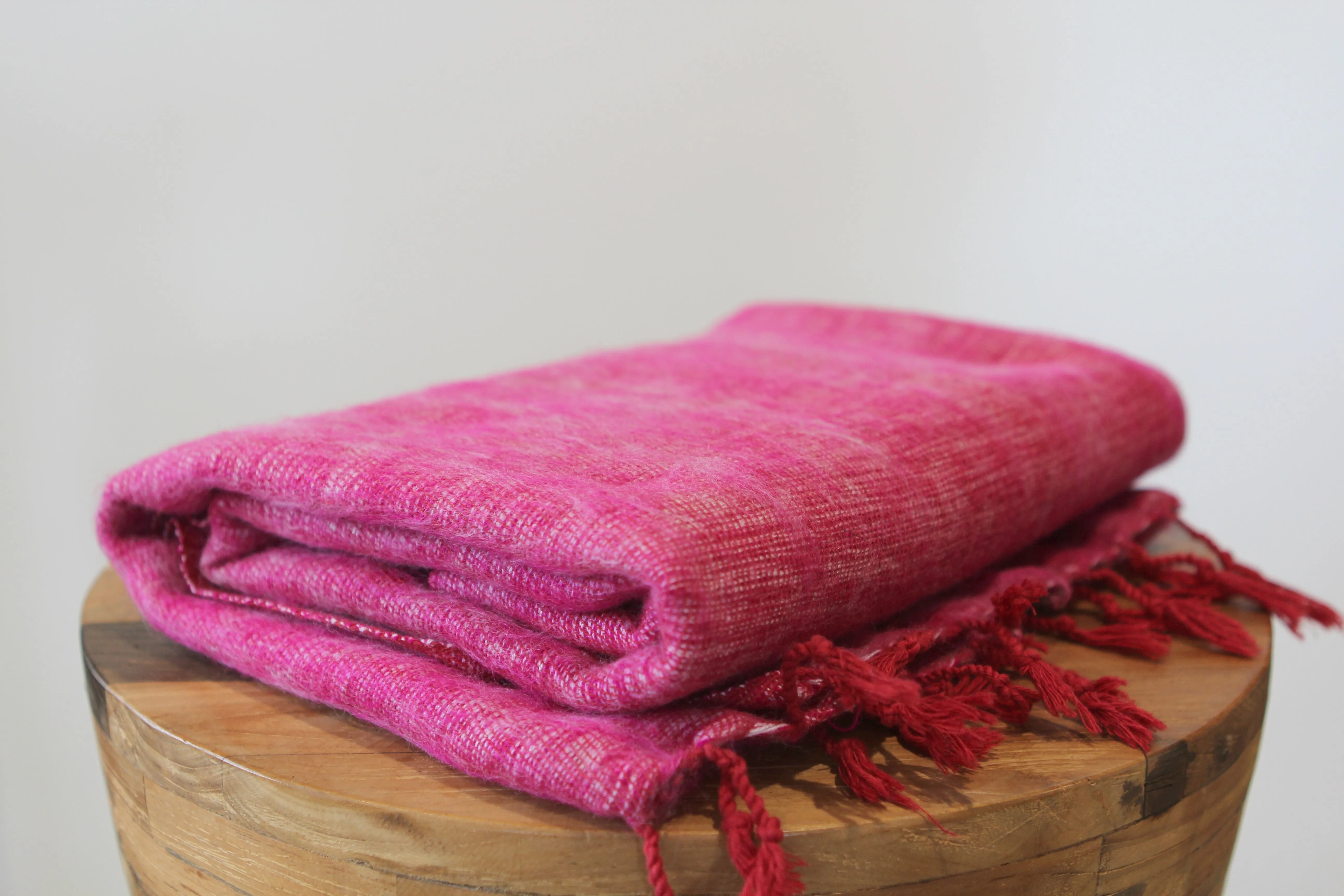 Himalayan Yak Shawl - Bright Pink