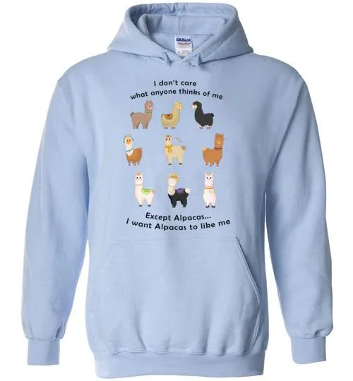 I Want Alpacas to Like Me Gildan Heavy Blend Hoodie