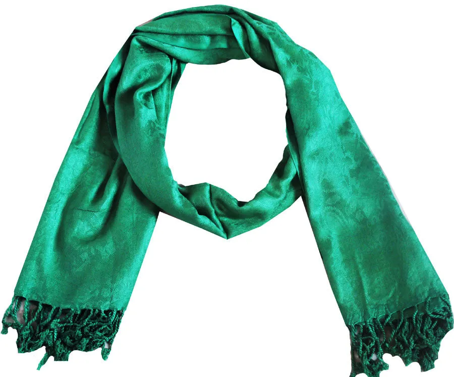 Indian Shawl Scarf Womens Viscose Wrap India Clothing (Green,  68x 29 inches)