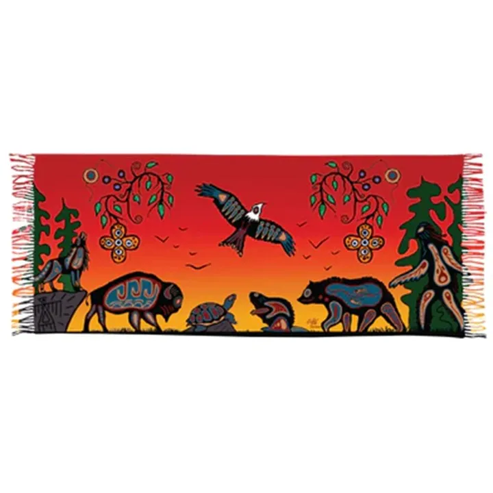 Indigenous Artist Collection: Eco Shawl: Seven Grandfather Teachings by Cody Houle