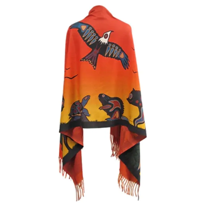 Indigenous Artist Collection: Eco Shawl: Seven Grandfather Teachings by Cody Houle