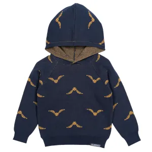 Infant and Toddler Neutral Navy Snitch Hoodie