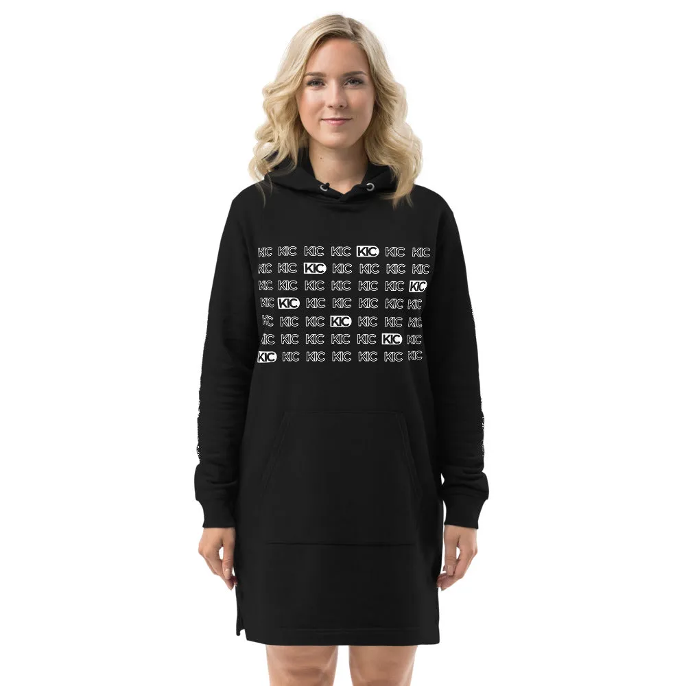 KIC Organic Cotton Hoodie Dress with Echo Print