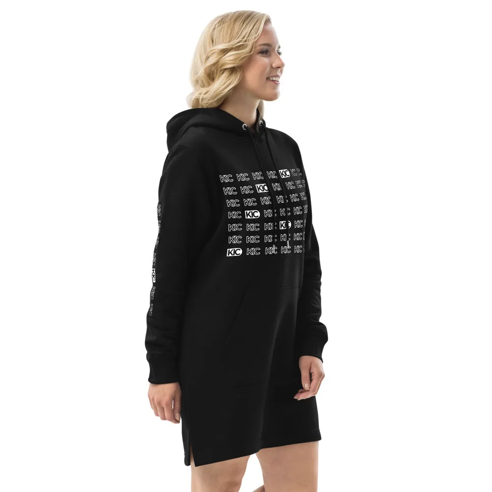 KIC Organic Cotton Hoodie Dress with Echo Print