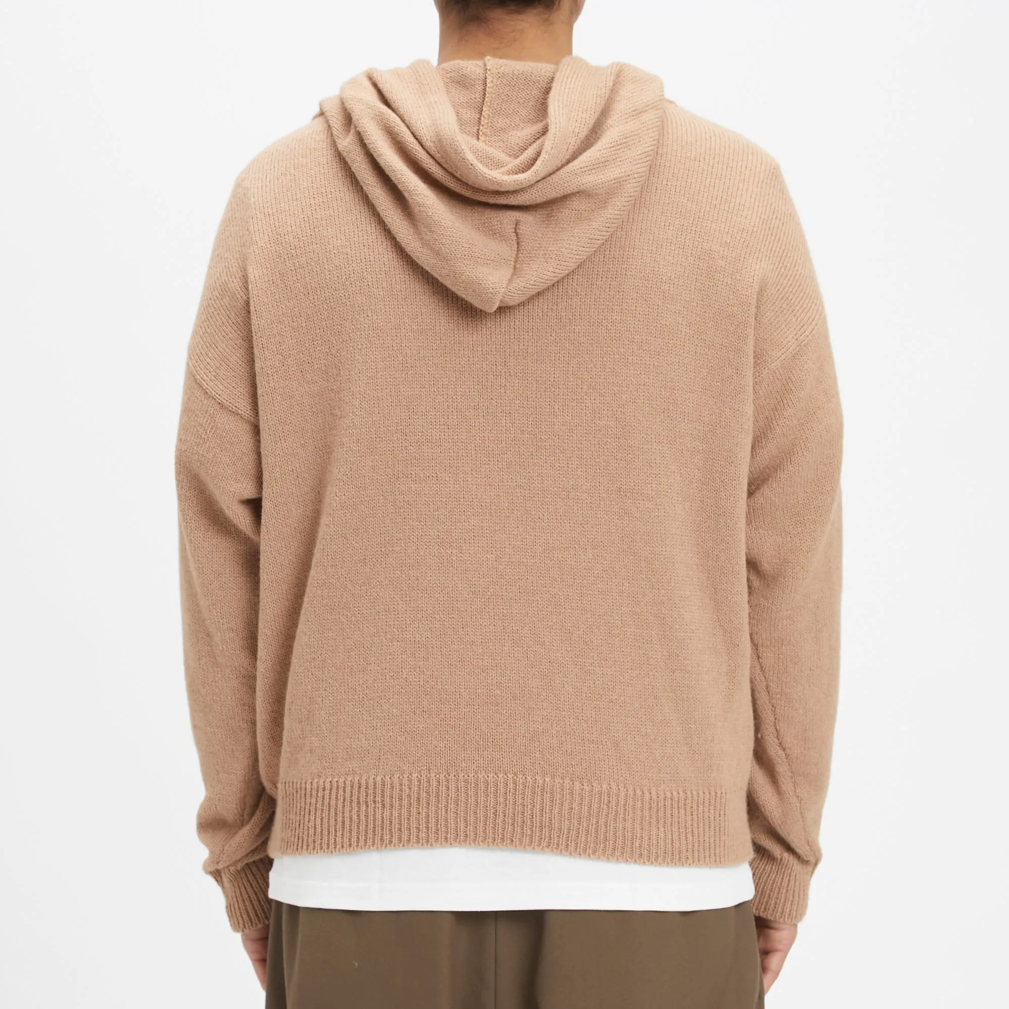 Knit Hoodie - Camel Alpaca/Wool