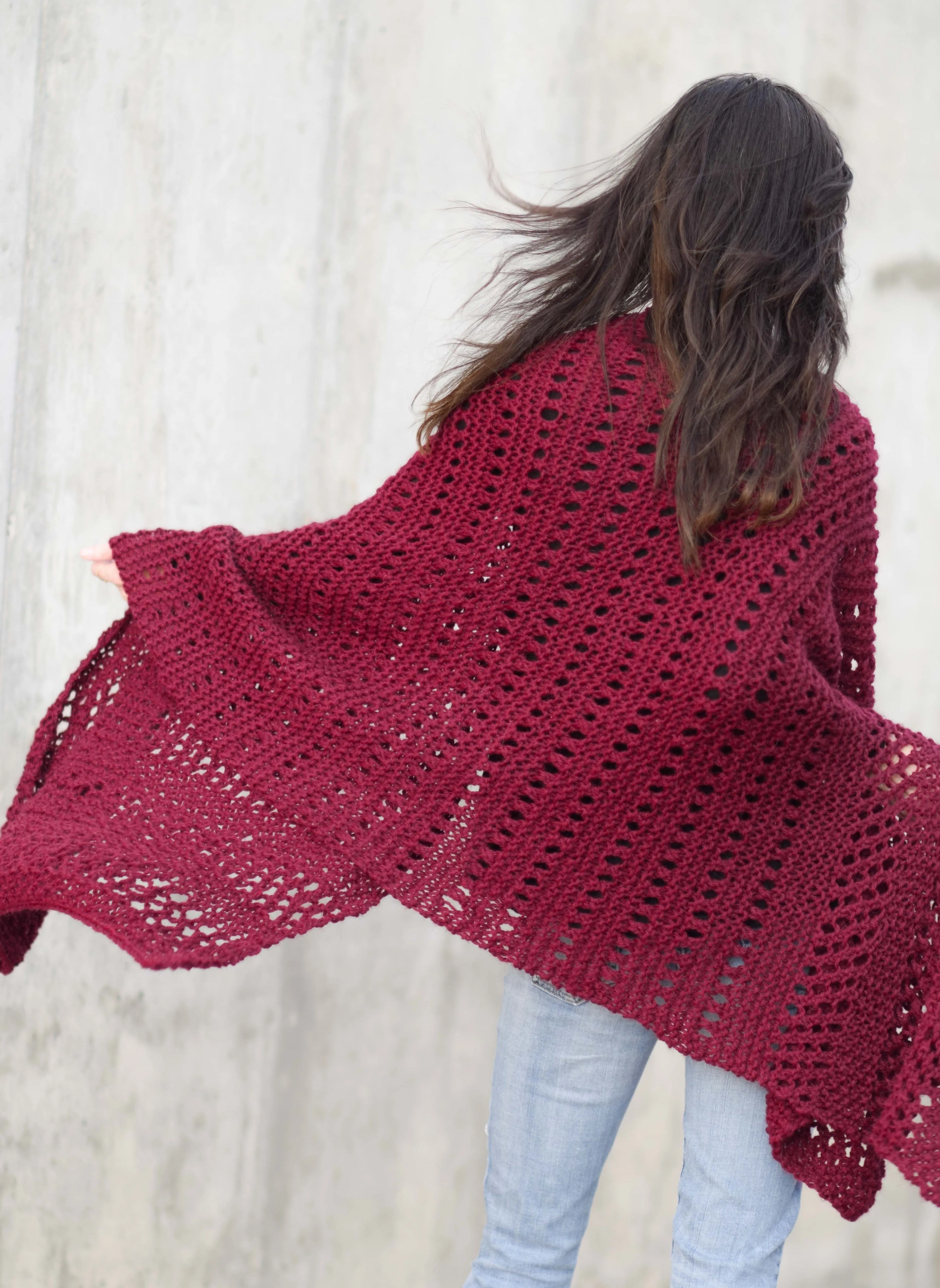 Knit Kit - Merlot Alpaca Wrap