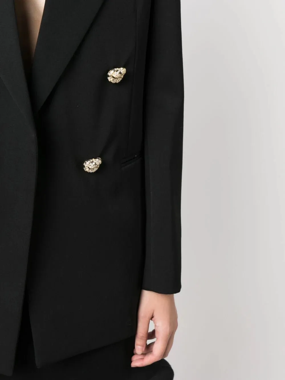 Lanvin jewel-buttons open-front blazer