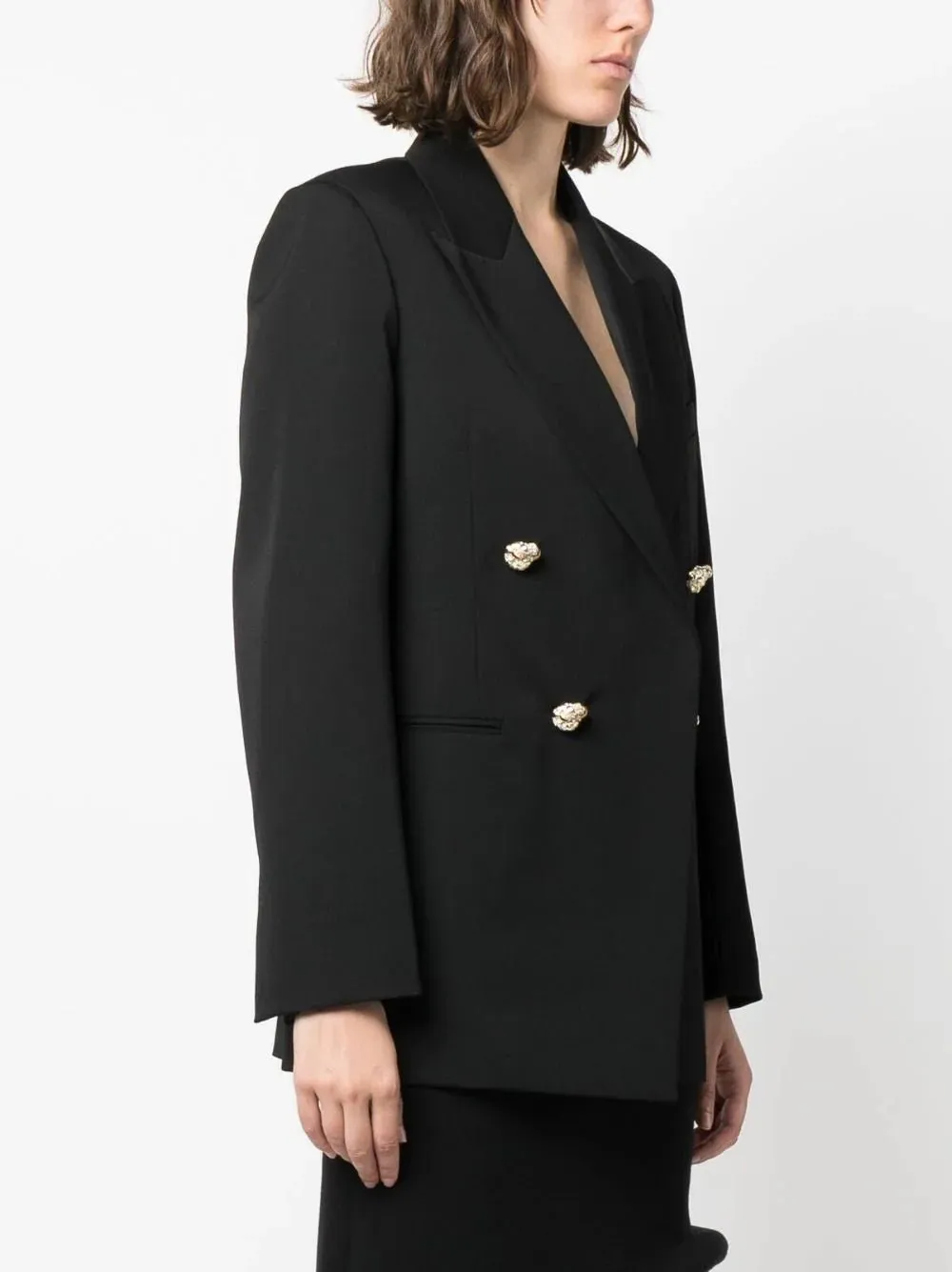 Lanvin jewel-buttons open-front blazer