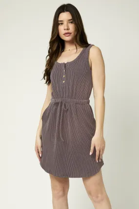 Lattes & Errands Ribbed Sleeveless Dress