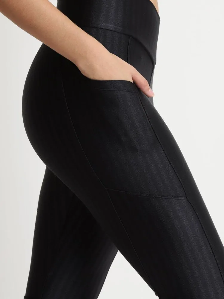 Leggings with Pockets - BLACK STRIPE