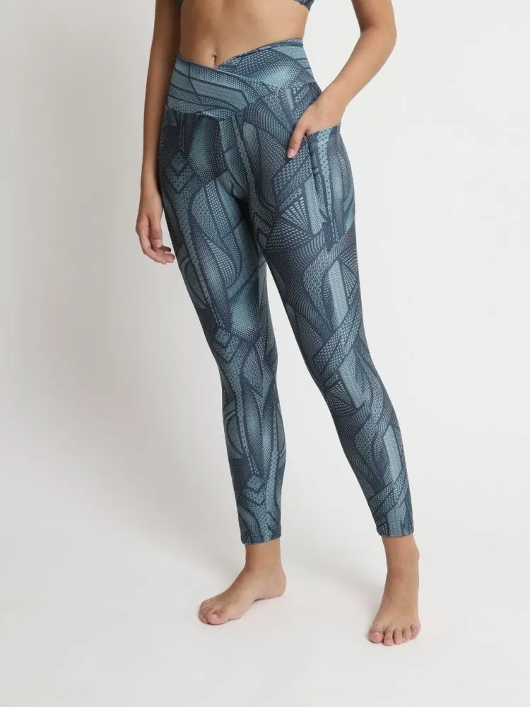 Leggings with Pockets - GRAPHIC BLUE