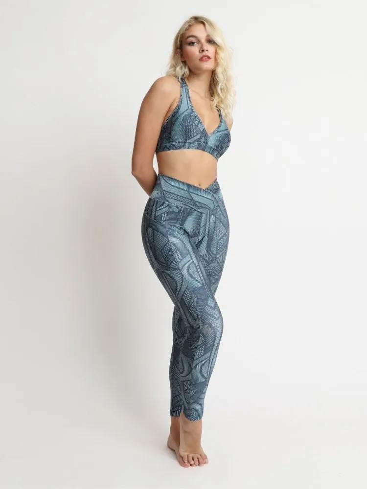 Leggings with Pockets - GRAPHIC BLUE