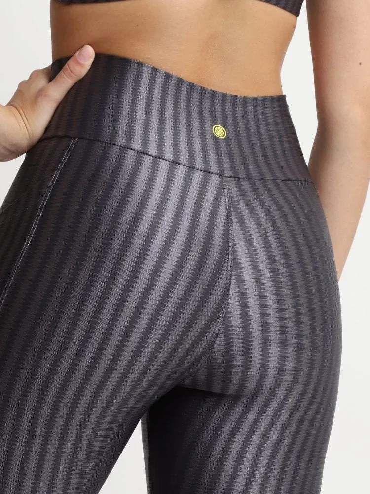 Leggings with Pockets - GREY STRIPE