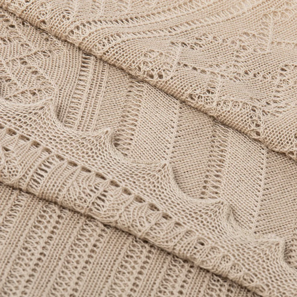 Lightweight Patchwork Baby Shawl - Porridge