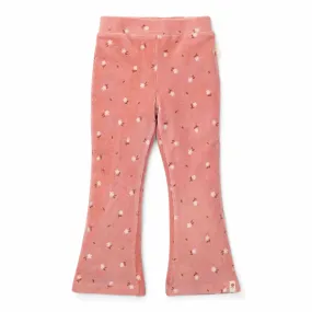 Little Dutch Kleuter Winter Flared Broek Warm Rose Flowers | Roze