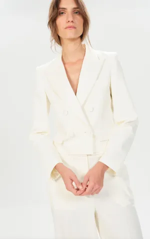 MACON CANDE SHORT BLAZER - OFF WHITE