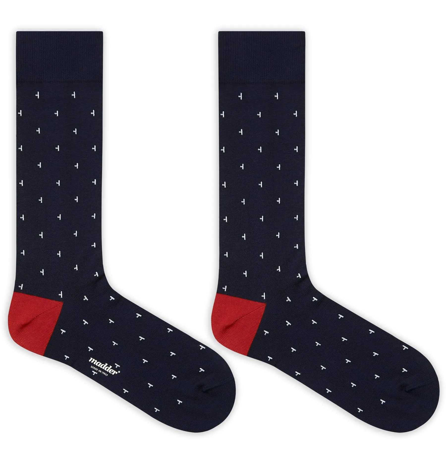 Madder Socks - Nighthawk - Midnight Blue / White / Corsa Red