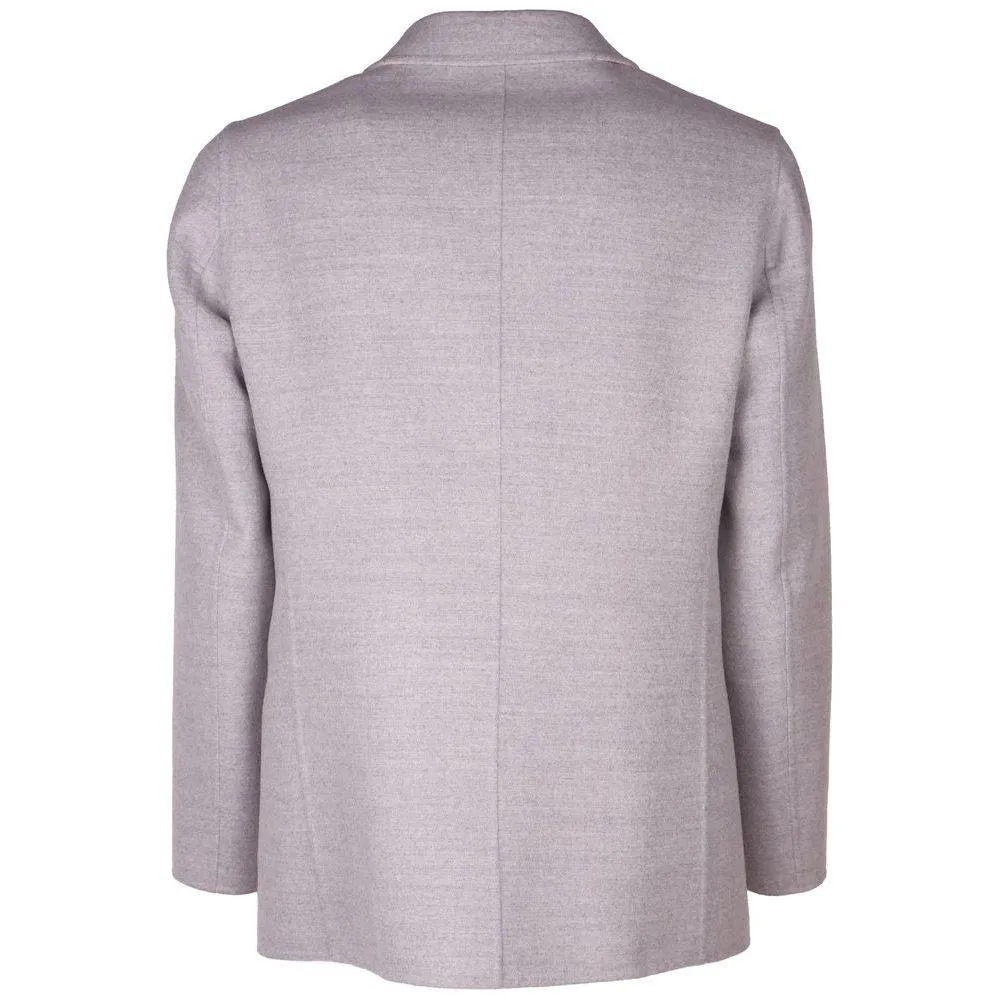 Made in Italy Gray Wool Vergine Blazer