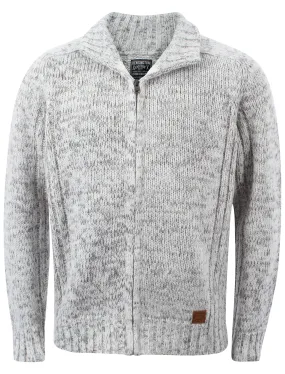 Mago zip up cardigan in cream -  Kensington Eastside