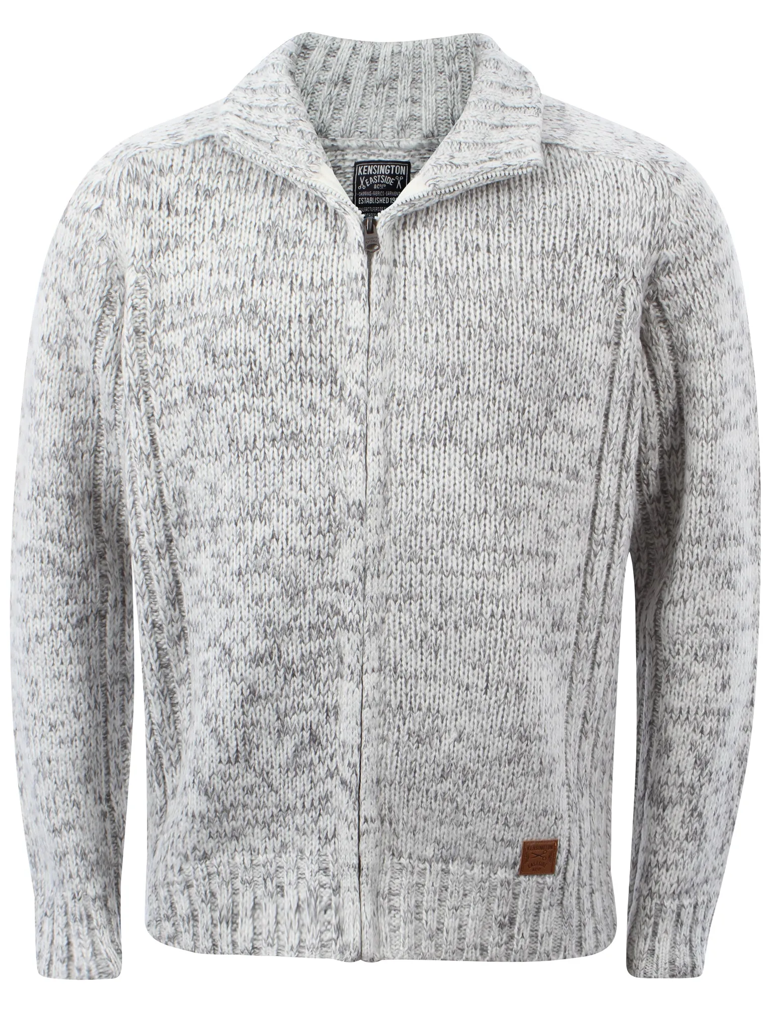 Mago zip up cardigan in cream -  Kensington Eastside