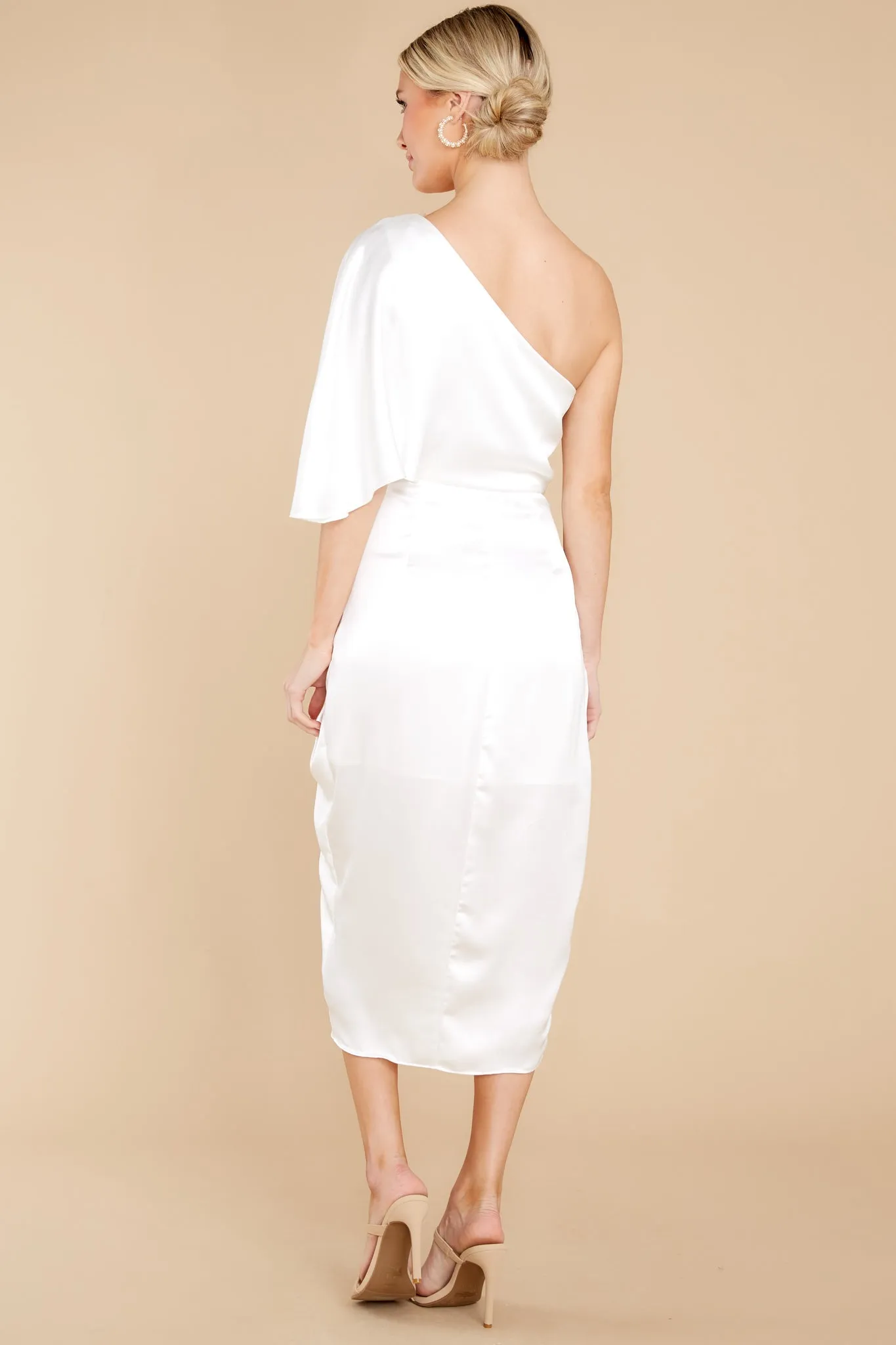 Make A Toast White One Shoulder Dress