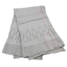 Minhon Made in Portugal 100% Cotton Gray Baby Shawl